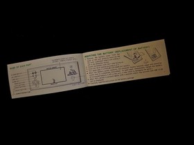 Game & Watch BALLOON FIGHT crystal screen MANUAL, for vintage classic toy games