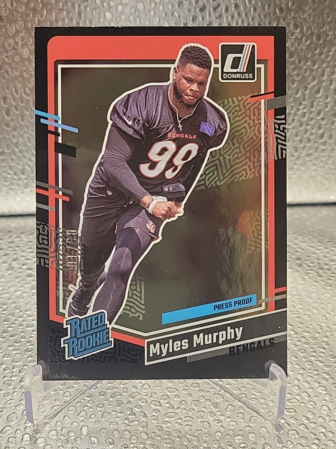 MYLES MURPHY 2023 DONRUSS PRESS PROOF BLACK RATED ROOKIE RC /10 🔥