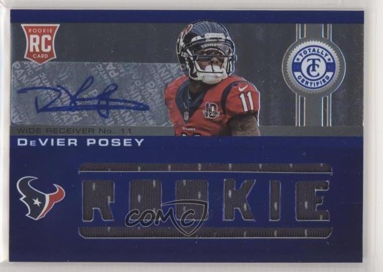 2012 Panini Totally Certified Platinum Blue 6/99 DeVier Posey Rookie Auto RC 1o3