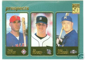 Tarjeta de novato Travis Hafner Cleveland 2001 Topps - Imagen 1 de 1