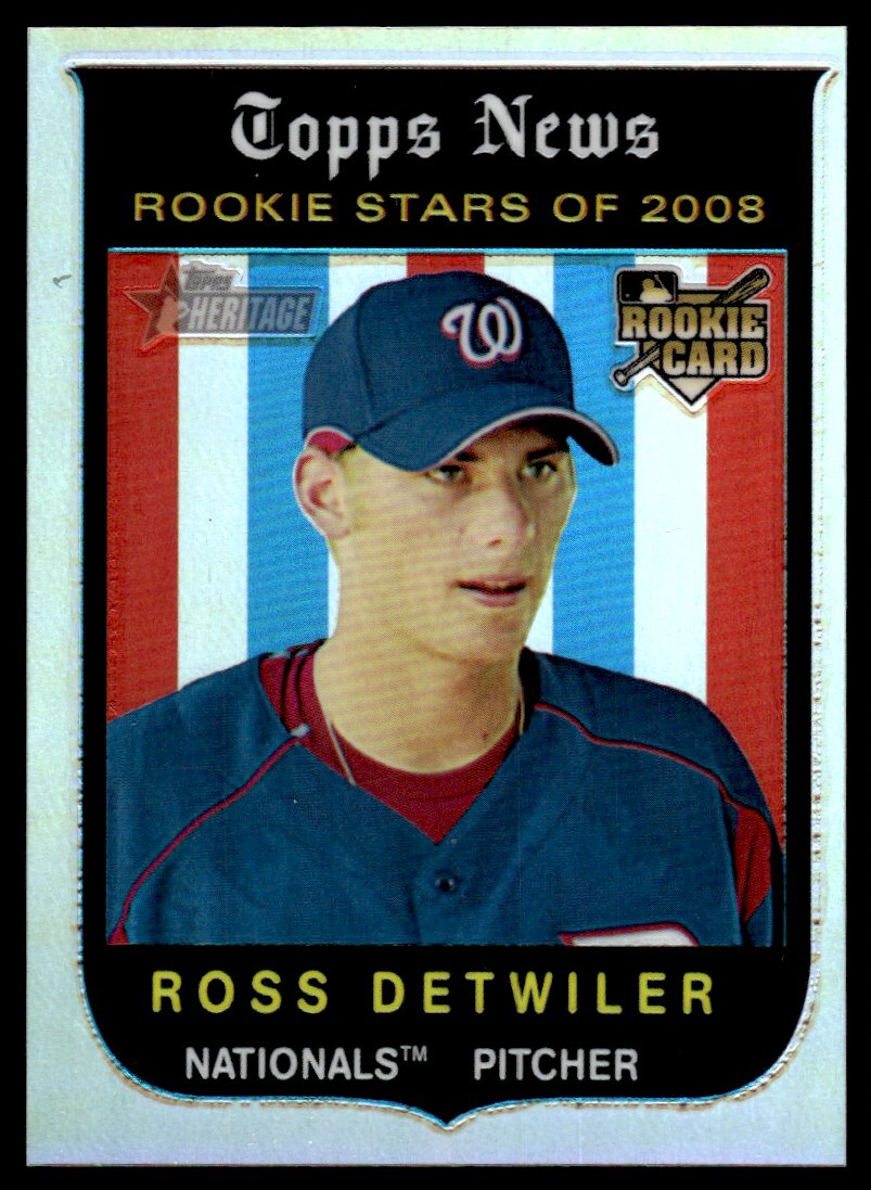 2008 Topps Chrome Heritage Refractor Ross Detwiler Rookie 263/559 Washington