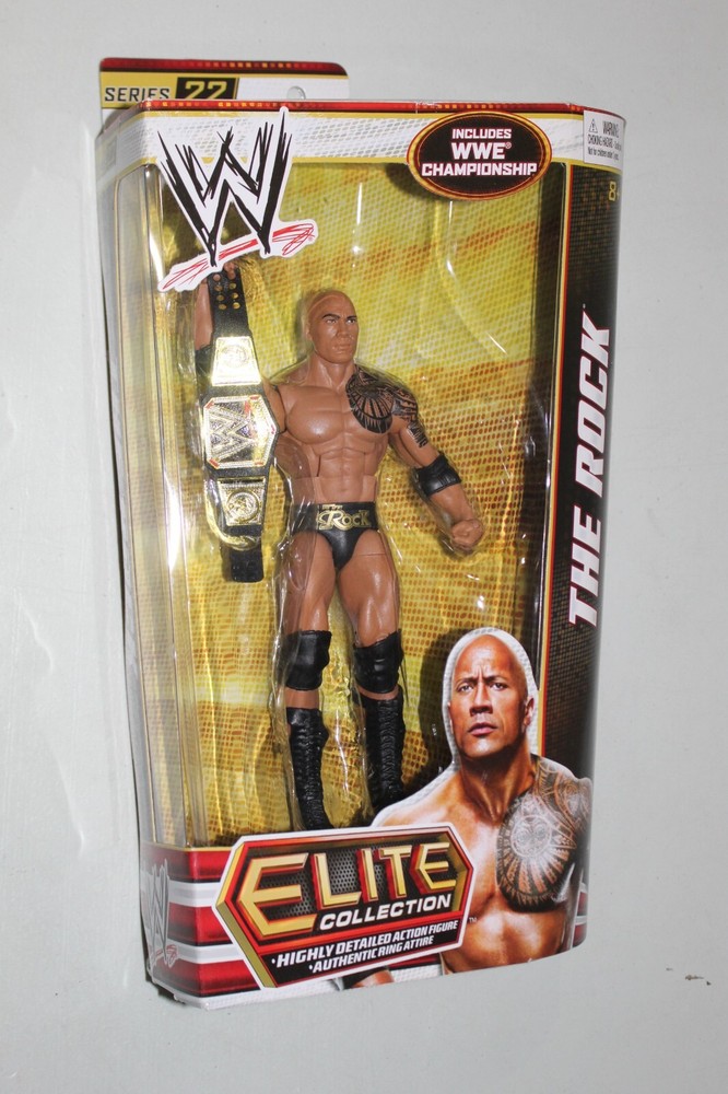 The Rock WWE Mattel Elite Collection Series 22 Wrestling Figure With Belt