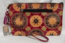 WORLD MARKET genuine leather wristlet wallet NWT (SLIGHT FLAW, PLEASE READ)