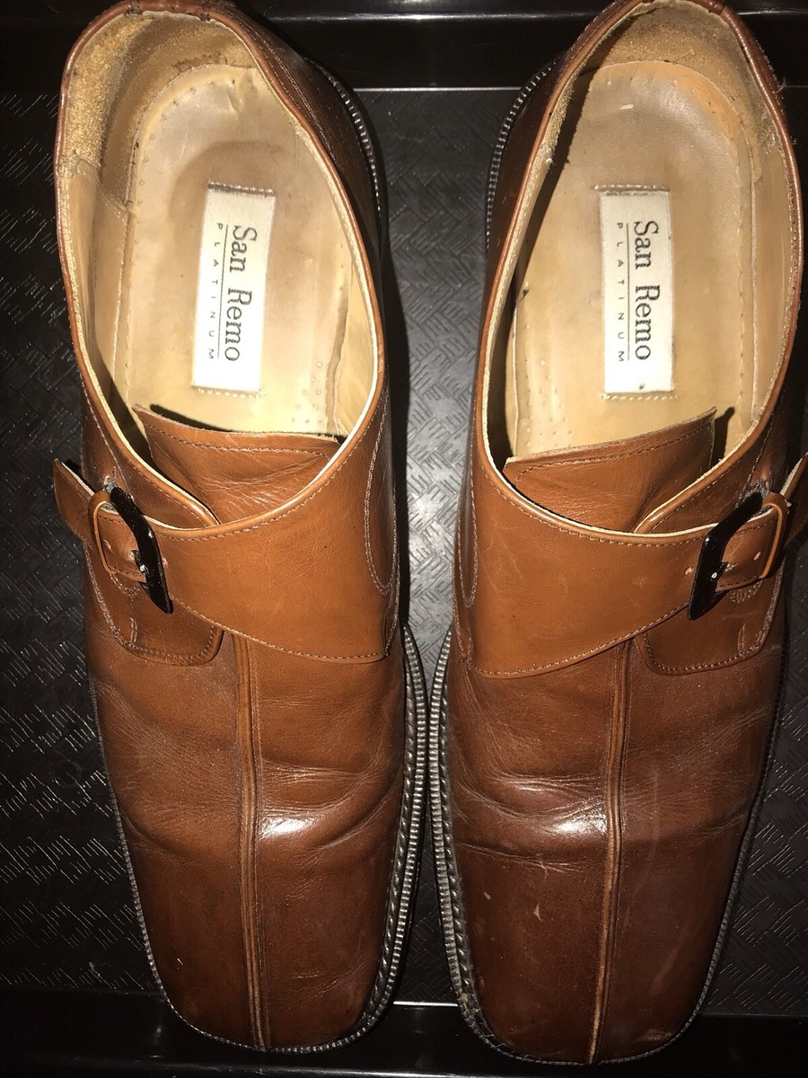 SAN REMO PLATINUM DRESS SHOES Brown Sz.10.5 Men IN GOOD  display picture 2