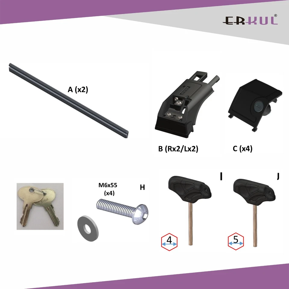 220lbs Roof Rack Crossbars for Audi Q7 2017-2026 Fit Fixed Points Roofs - Silver - Image 3 of 4