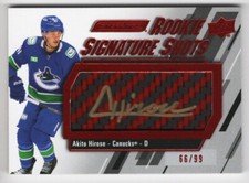 2023-24 Engrained Rookie Signature Shots Autograph Red Stick Akito Hirose 66/99