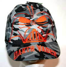 Star Wars Neon Gray Camo Darth Vader Hat Baseball Cap New Kids Tags NOS 2013