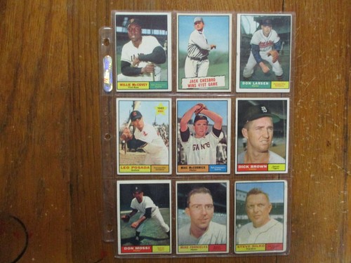 9-1961 Topps Cards(w/WILLIE McCOVEY/JACK CHESBRO/DON LARSEN/LEO POSADA/DON MOSSI - Picture 10 of 10