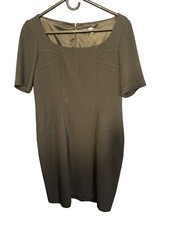 David Meister Black Short Sleeve Sheath Dress Size 10 Womens Elegant Office Wear