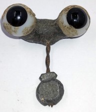 Vintage German Antique Hand Blown Rocker Glass Doll Eyes Brown 11mm WB3-GL-16