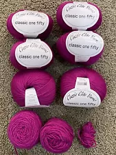 Classic Elite Yarns One Fifty Yarn 7 Balls Brand New Bright Purple Sport/ weight