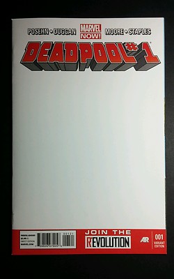 洋書 Deadpool #12 Blank Sketch Cover Marvel DEADPOOL # 1 2012 MARVEL BLANK SKETCH COVER VARIANT EDITION 001