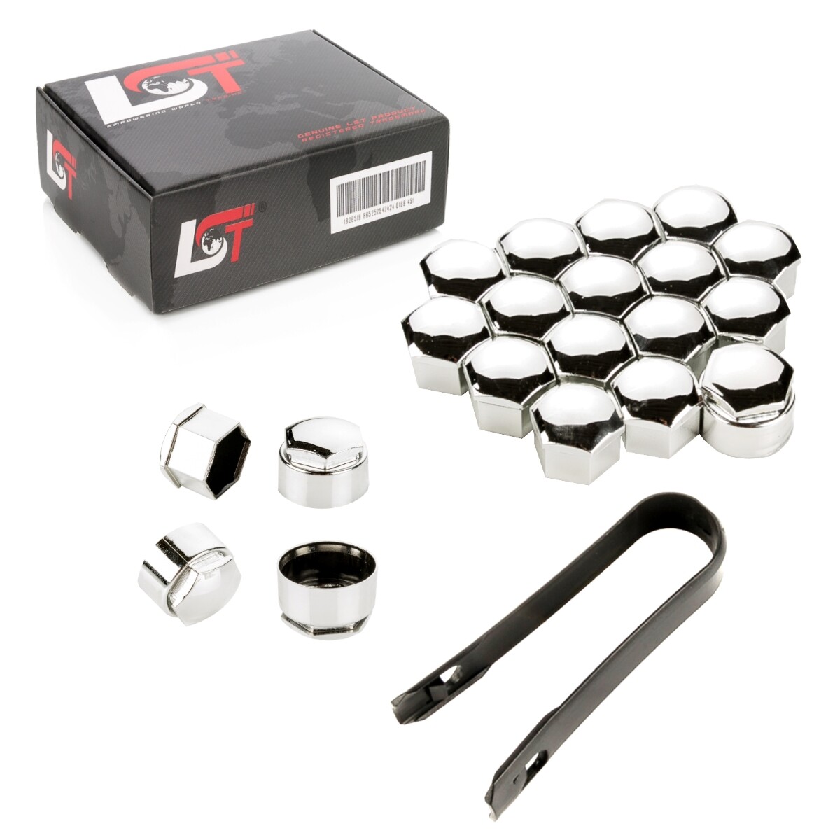 20X Wheel Nut Caps Anti-Theft Set 17 Mm Chrome Color For MERCEDES-BENZ