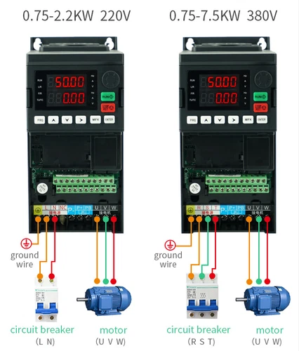Convertidor de frecuencia 380V 7.5KW 3 fases convertidor de frecuencia VFD Inverter DE STOCK - Imagen 4 de 17