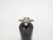 Estate Vintage 14k Yellow Gold Natural Round Diamond Engagement Ring