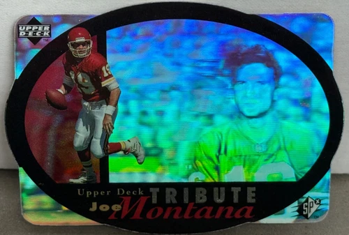1996 Upper Deck SPx Tribute #UDT-19 Joe Montana Insert Card SP - 49ers Chiefs