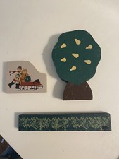 Early 1980s DOUBLE SIDED CAT'S MEOW APPLE/PEAR TREE, Hedge Row and Skaters
