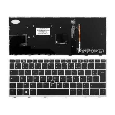 KINPOWER Clavier Azerty Français Pour HP EliteBook 830 G5 830 G6 Rétroéclairage