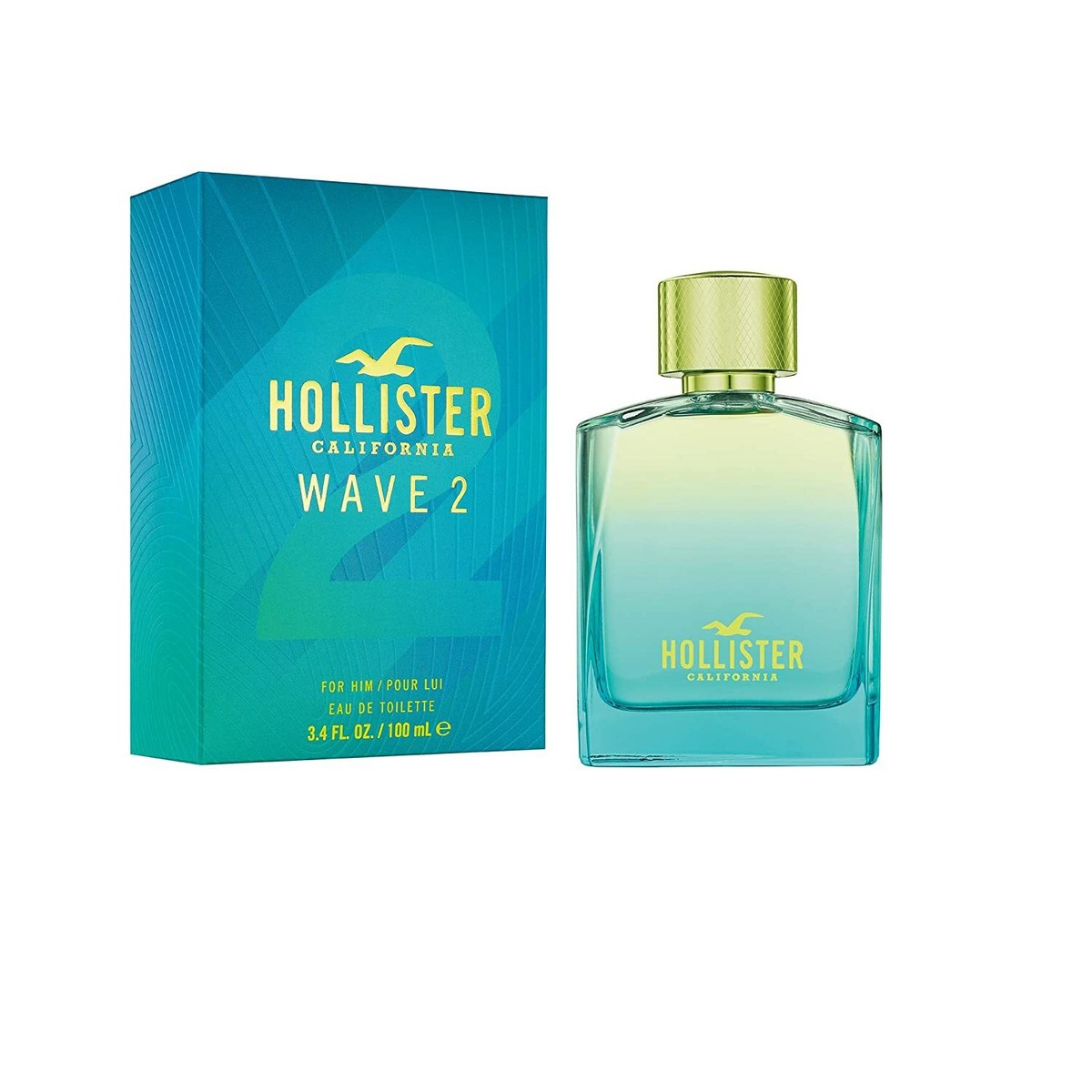 Hollister Wave 2 Men's Cologne By Hollister 3.3oz/100ml Eau De