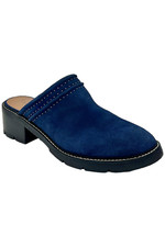 Donald Pliner Women's Sahara SP Wedge Mules Navy