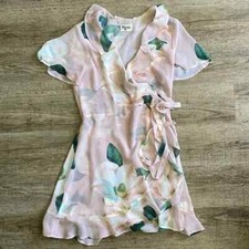 Show Me Your MuMu Pink Floral Wrap Dress