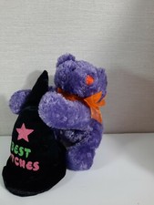 Dan Dee Halloween Bear Witch's Hat Plush Best Witches Stuffed 6" Purple New