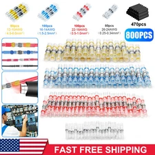 800PCS Waterproof Solder Seal Sleeve Heat Shrink Butt Wire Connectors Terminals