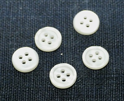 25  Hemd-/Blusenknöpfe ''PEARL LIKE-OFF-WHITE'' ca. 12 mm (#1)