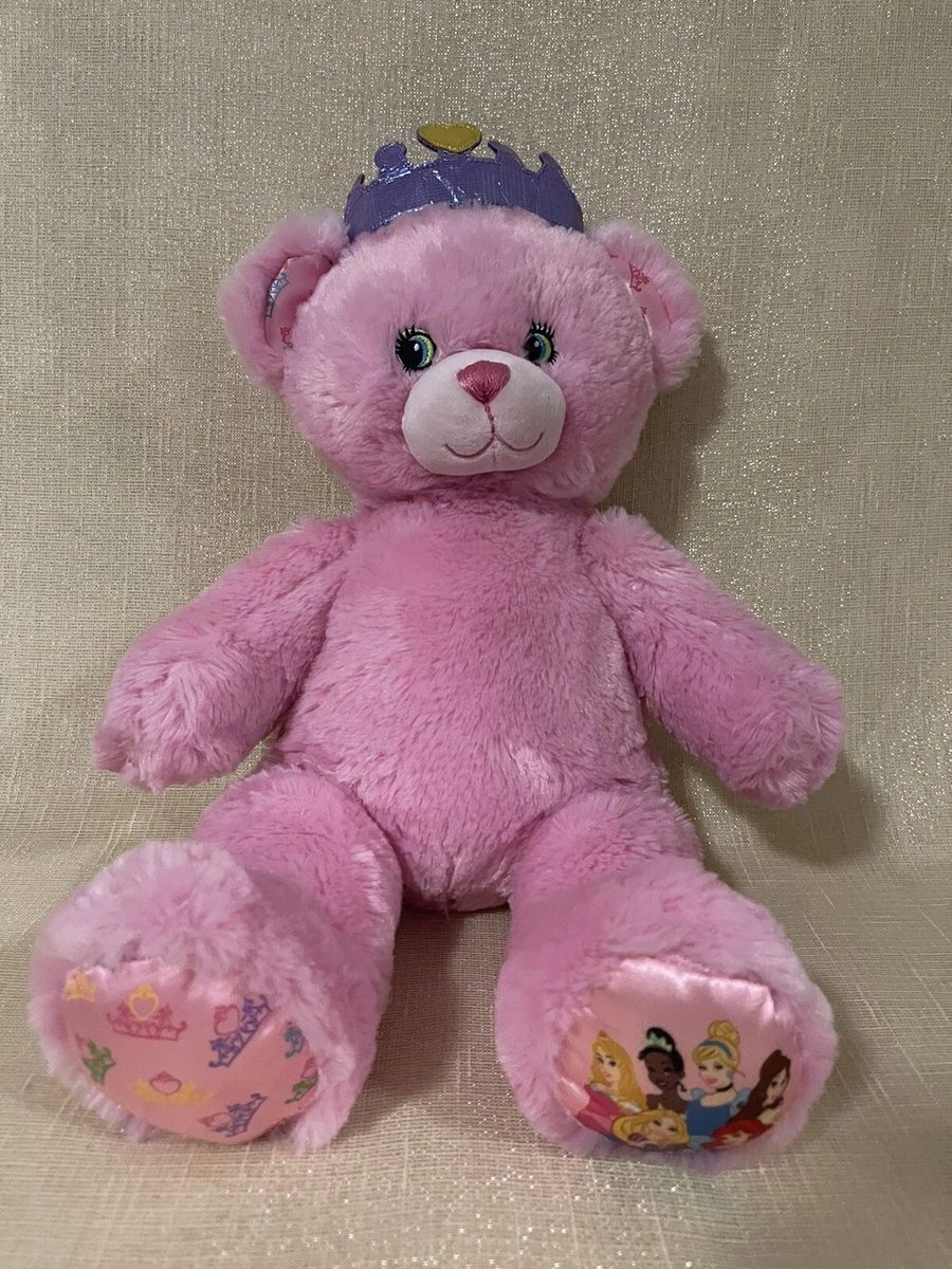 plush stuffed animal build a bear disney princess pink teddy bear. size 17