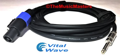 (2) 25ft 14ga Speakon to 1/4" Male Plug SPEAKER CABLE WIRE PA DJ Pro Audio VWLTW - Picture 7 of 7