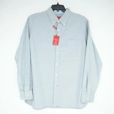 Cremieux Men's Long-Sleeve Shirt XL SLIM FIT Blue Solid 100% Cotton NWT $79.50