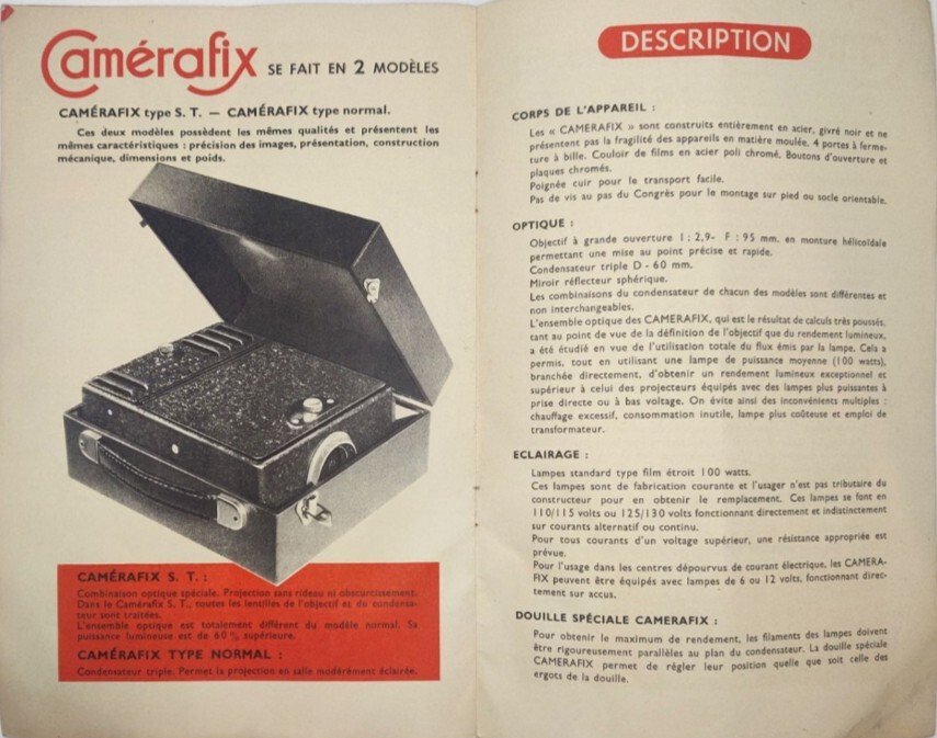Camerafix Paris – Projecteur Fixe pour Diapositives (ca