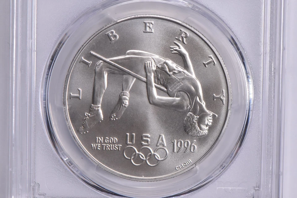 MS70 1996-D Olympics - High Jump Commemorative $1 PCGS Blue Label - Image 3 of 4