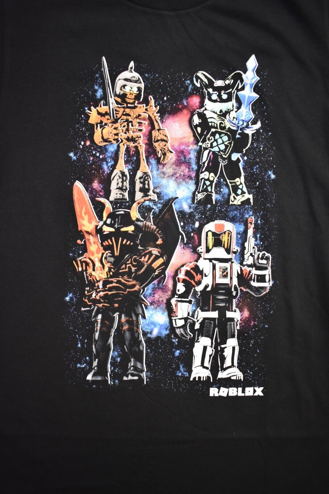 Roblox Youth Boys Multiple Character Color Grid Black Shirt New S-XL