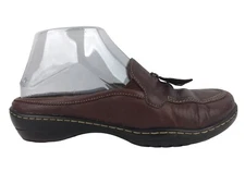 Söfft Womens Brown Leather Round Toe Slip On Casual Clog Shoes Size US 6 M