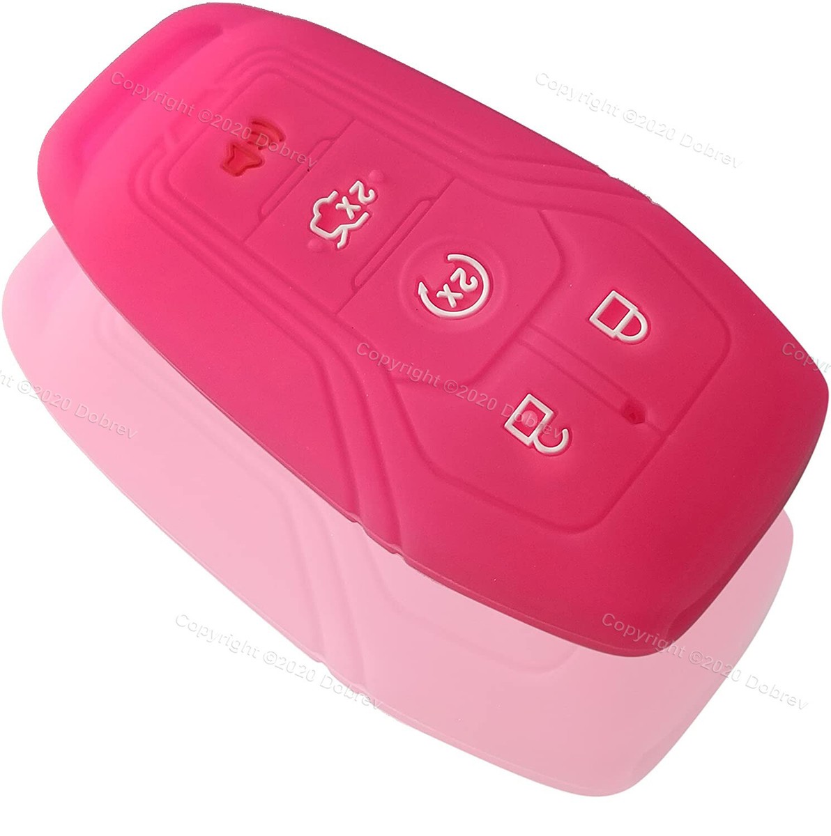 Custodia In Silicone Per Chiave Auto Ford F-150, Mustang, Lincoln MKX/MKZ - 5 Pulsanti, Nera