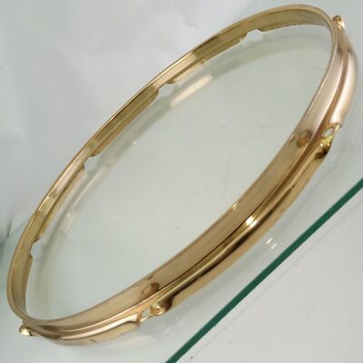 Ludwig 16''RAW BRASS Floor Tom Drum Batter Rim/Hoop 8Lug Triple-Flange Vintage60s