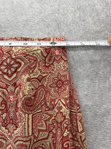 Gonna da donna Talbots floreale midi taglia 2 Petite 100% seta paisley - Foto 5 di 6