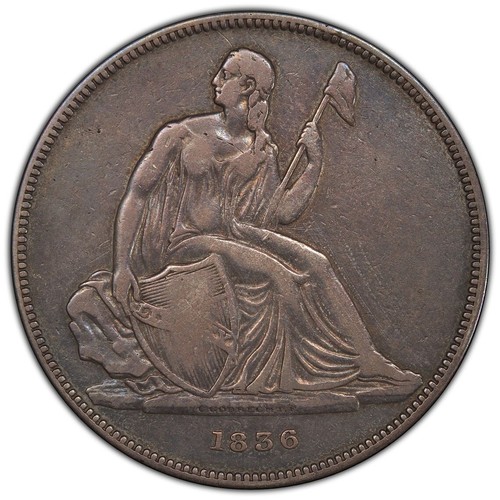 1836 GOBRECHT $1 PCGS PR20 Original Coin Align Proof Gold Shield Seated Dollar - Picture 2 of 7