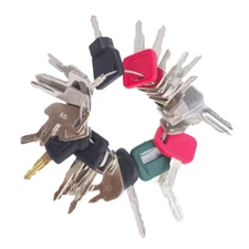 24 Heavy Equipment Keys Master Set CAT JD Case Kubota Volvo JCB Komatsu Bobcat