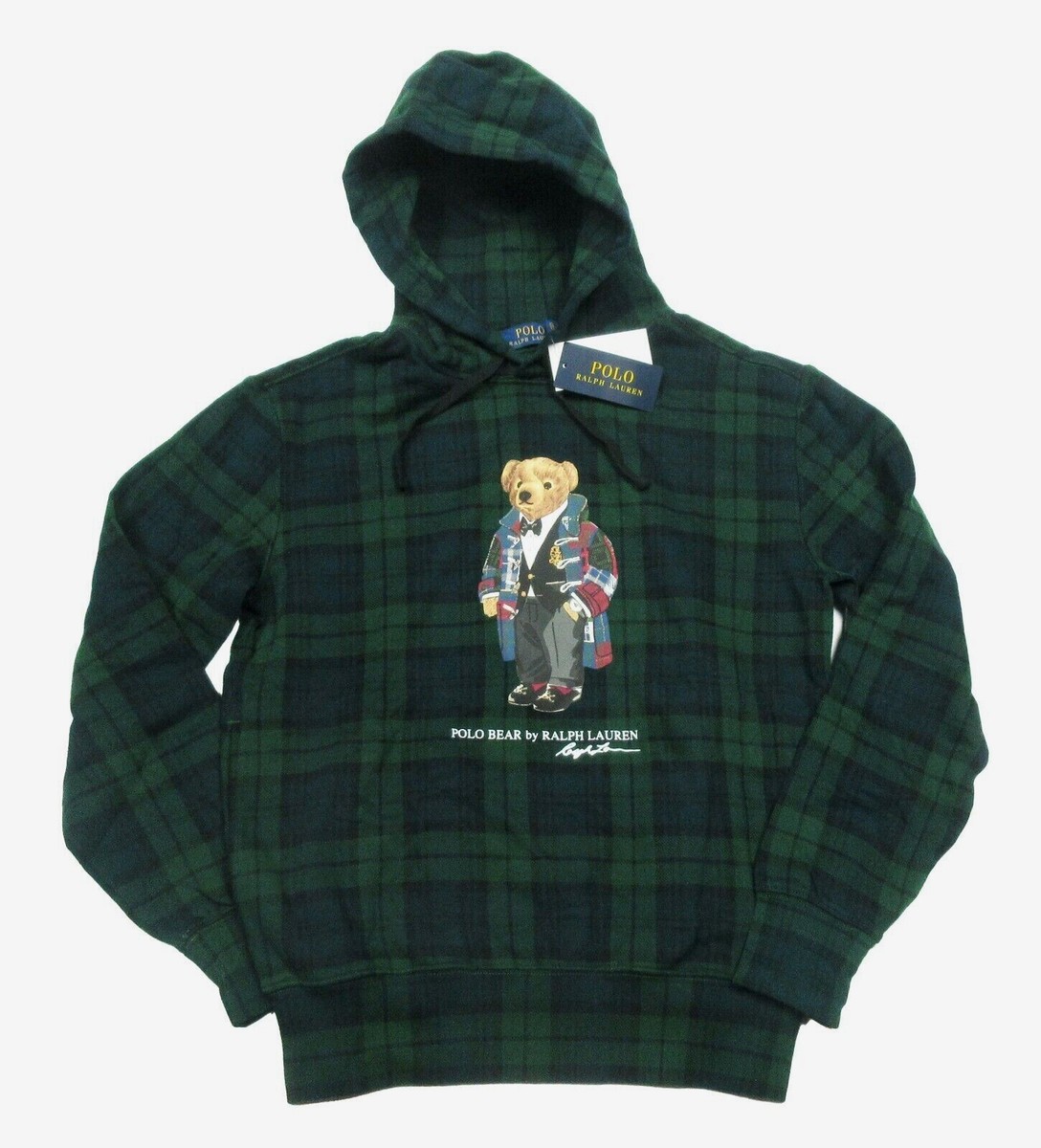 Polo Ralph Lauren Big Tall Green Tartan Plaid Polo Bear Graphic