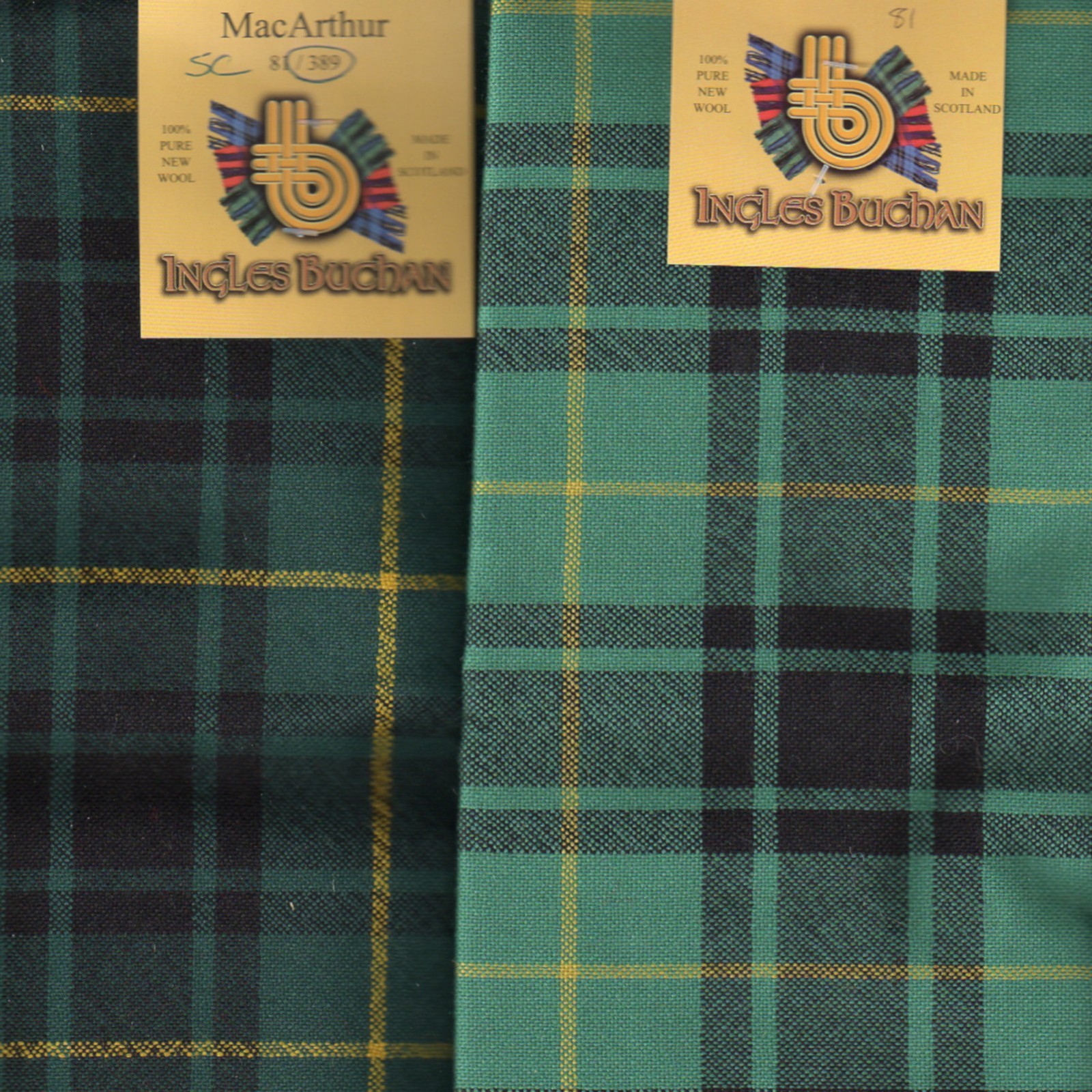 MacArthur Tartan Scottish Wool Plaid Scarf by Scarf Clan-image
