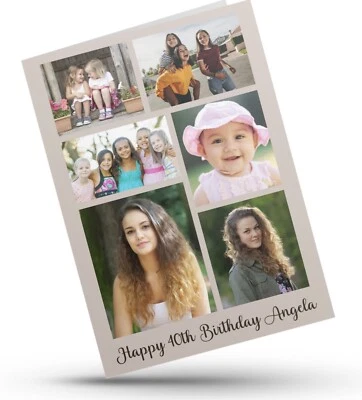 Personalised Photo Card Birthday Daughter Girlfriend Mum Wife Best Friend Sister