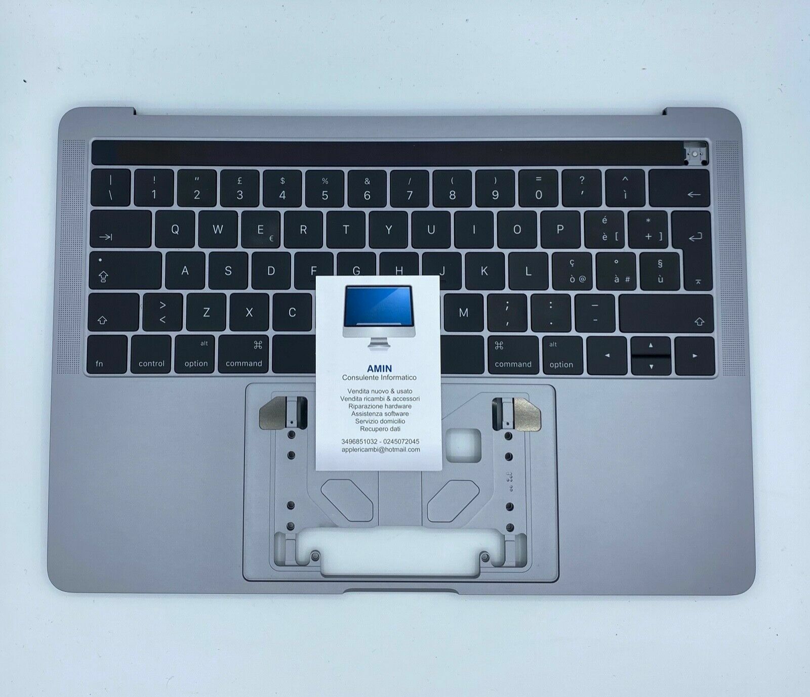 🇮🇹 Top case Tastiera Keyboard Macbook pro 13 touch bar A1706 2017 grigio scuro