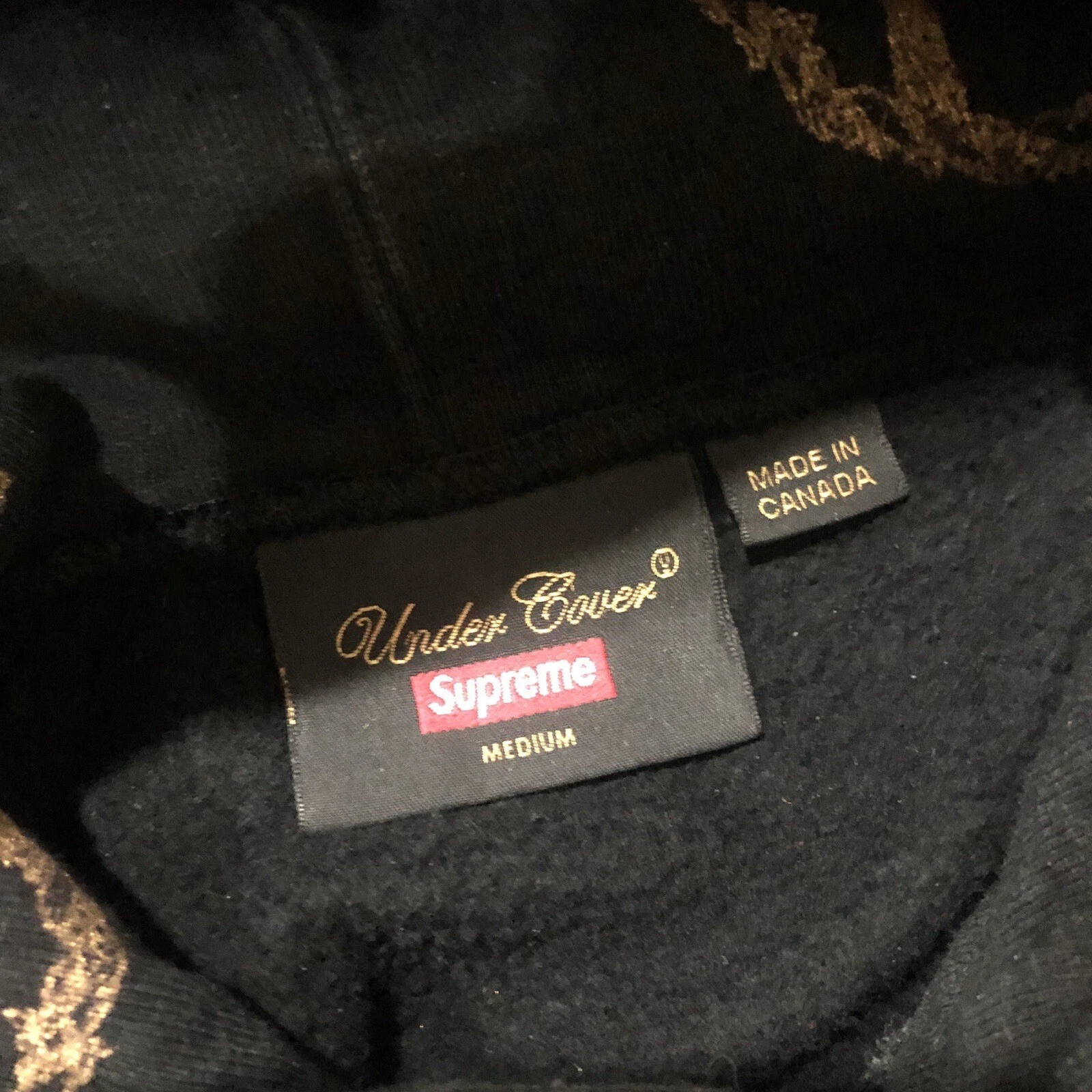 Felpa con cappuccio Supreme Anarchy Street Fashion Hype oro nero pullover medio