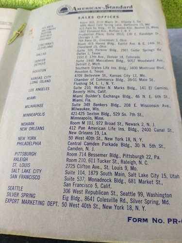 Vintage 1961 Pluming-in Measurements, American-Standard Booklet - 第 7/9 張圖片