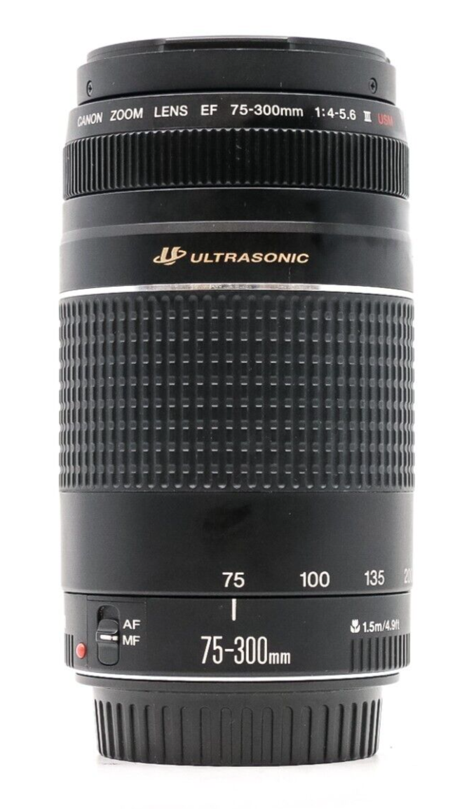 Canon EF 75-300mm II III USM Ultrasonic Macro Telephoto Zoom Lens