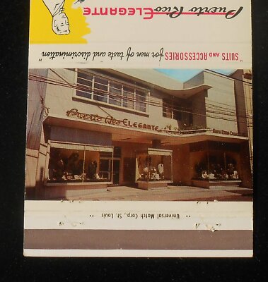 1950s Puerto Rico Elegante Men's Store Ropa Fina Para Caballeros Rio Piedras PR