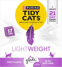 Tidy Cats Low Dust, Multi Cat, Clumping Cat Litter, Lightweight - 17 Lb. Box NEW