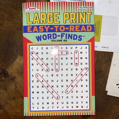 KAPPA LARGE PRINT EASY-TO-READ WORD FINDS VOLUME 41 - 89 PAGES ANSWERS ...